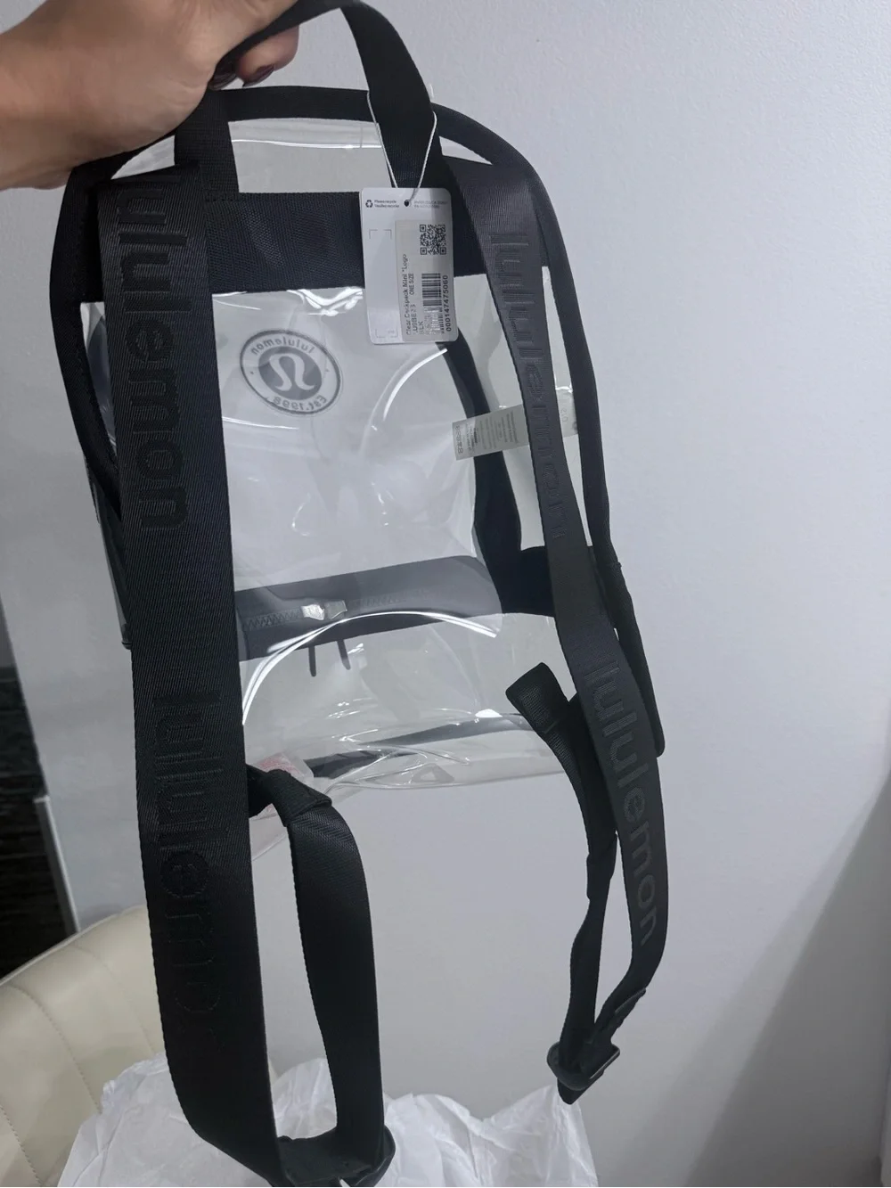 Lululemon clear backpack NWT